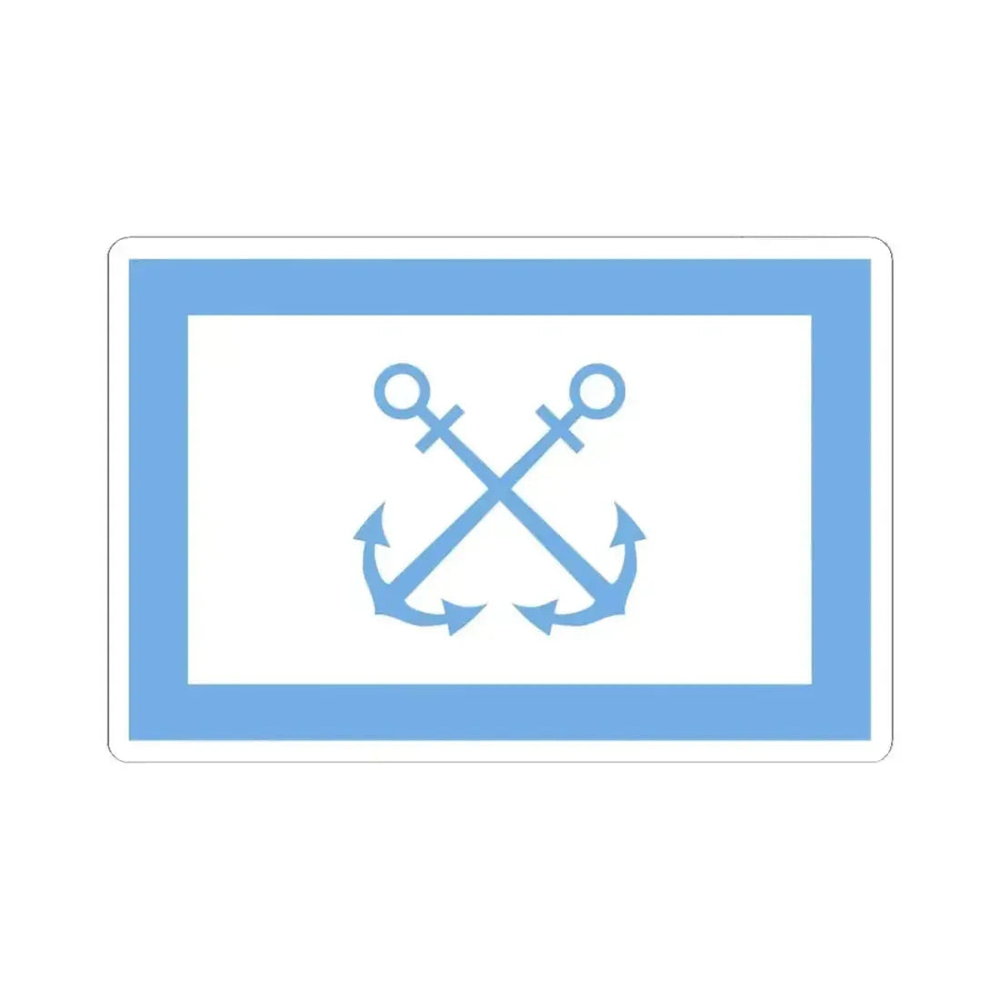 Flag of Bandera de Prefectura Naval Argentina - STICKER Vinyl Kiss-Cut Decal 3 Inch White - The Sticker Space