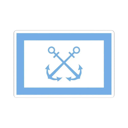Flag of Bandera de Prefectura Naval Argentina - STICKER Vinyl Kiss-Cut Decal 3 Inch White - The Sticker Space