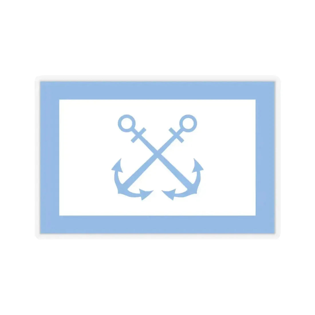 Flag of Bandera de Prefectura Naval Argentina - STICKER Vinyl Kiss-Cut Decal 4 Inch Transparent - The Sticker Space