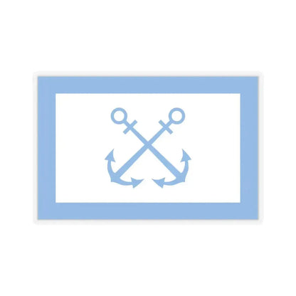 Flag of Bandera de Prefectura Naval Argentina - STICKER Vinyl Kiss-Cut Decal 4 Inch Transparent - The Sticker Space