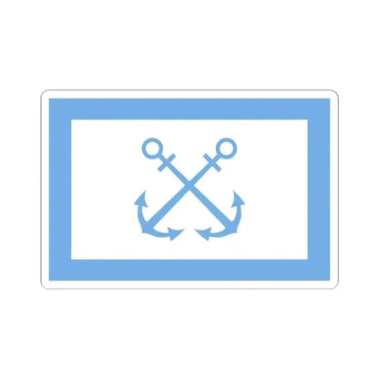 Flag of Bandera de Prefectura Naval Argentina - STICKER Vinyl Kiss-Cut Decal 4 Inch White - The Sticker Space