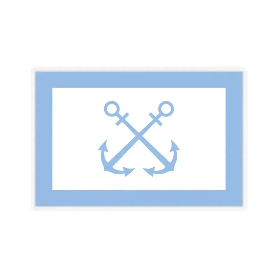 Flag of Bandera de Prefectura Naval Argentina - STICKER Vinyl Kiss-Cut Decal 6 Inch Transparent - The Sticker Space