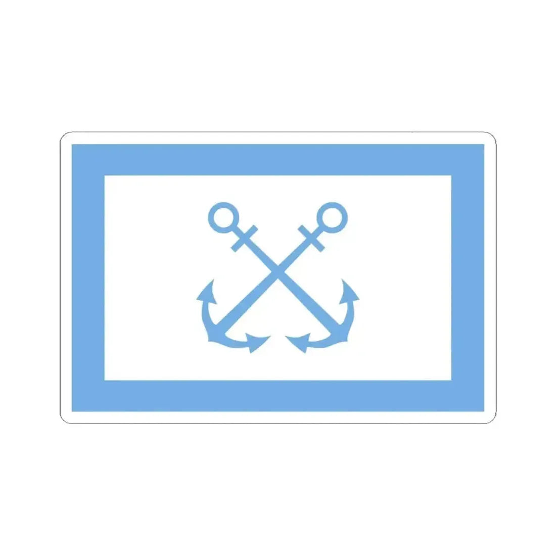 Flag of Bandera de Prefectura Naval Argentina - STICKER Vinyl Kiss-Cut Decal 6 Inch White - The Sticker Space