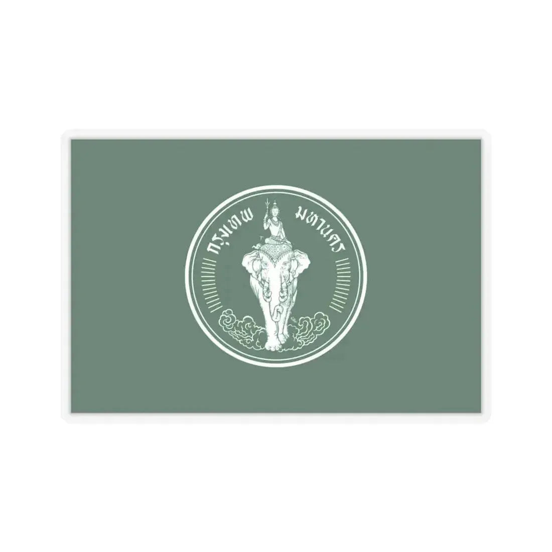 Flag of Bangkok Thailand - STICKER Vinyl Kiss-Cut Decal 4 Inch Transparent - The Sticker Space