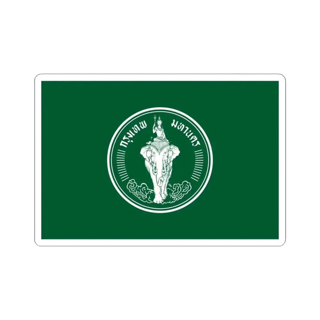 Flag of Bangkok Thailand - STICKER Vinyl Kiss-Cut Decal 4 Inch White - The Sticker Space