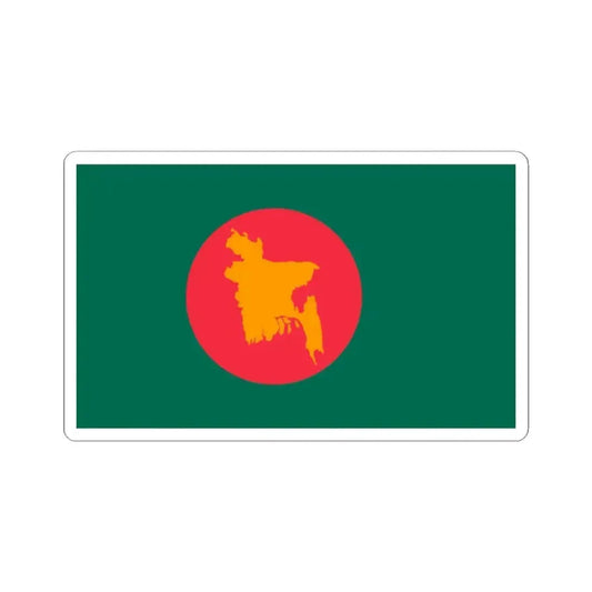 Flag of Bangladesh 1971 (Bangladesh) STICKER Vinyl Kiss-Cut Decal 2 Inch White - The Sticker Space