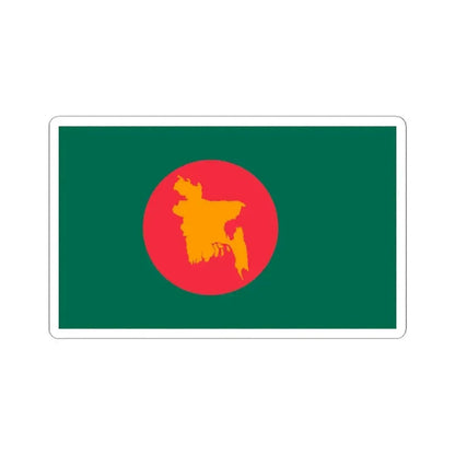 Flag of Bangladesh 1971 (Bangladesh) STICKER Vinyl Kiss-Cut Decal 6 Inch White - The Sticker Space