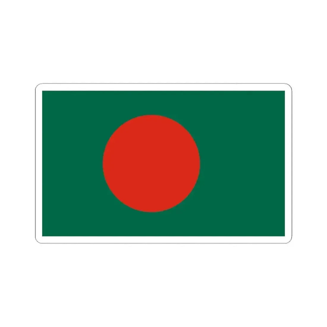 Flag of Bangladesh alt (Bangladesh) STICKER Vinyl Kiss-Cut Decal 6 Inch White - The Sticker Space
