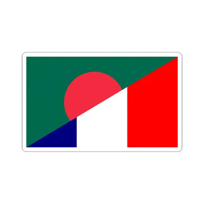 Flag of Bangladesh and France (Bangladesh) STICKER Vinyl Kiss-Cut Decal 3 Inch White - The Sticker Space