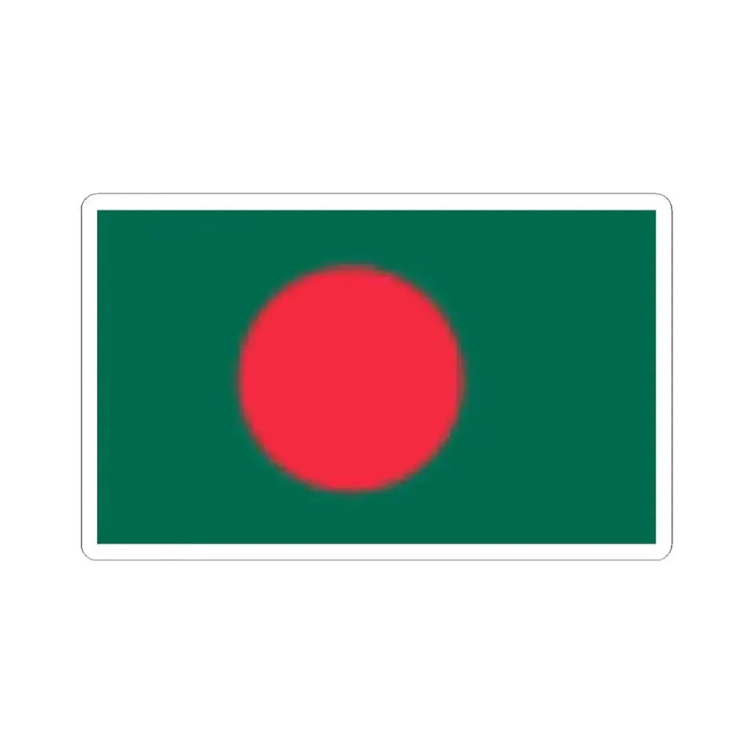 Flag of Bangladesh (Bangladesh) STICKER Vinyl Kiss-Cut Decal 2 Inch White - The Sticker Space