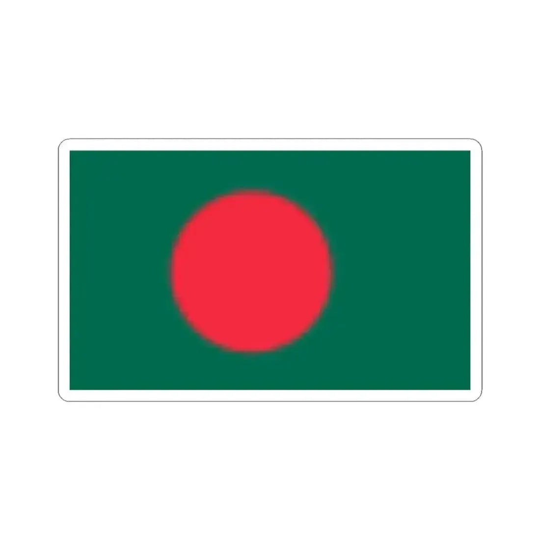 Flag of Bangladesh (Bangladesh) STICKER Vinyl Kiss-Cut Decal 3 Inch White - The Sticker Space