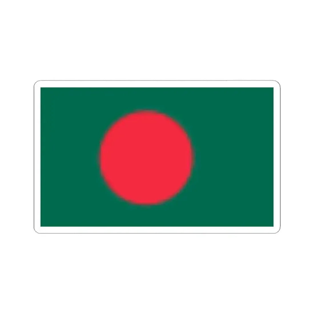 Flag of Bangladesh (Bangladesh) STICKER Vinyl Kiss-Cut Decal 4 Inch White - The Sticker Space