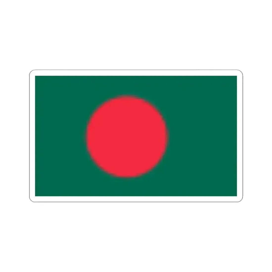 Flag of Bangladesh (Bangladesh) STICKER Vinyl Kiss-Cut Decal 6 Inch White - The Sticker Space