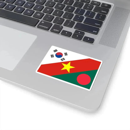 Flag of Bangladesh South Korea and Vietnam (Bangladesh) STICKER Vinyl Kiss-Cut Decal - The Sticker Space