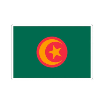 Flag of Bangladesh with crescent and star (Bangladesh) STICKER Vinyl Kiss-Cut Decal 3 Inch White - The Sticker Space