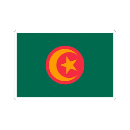 Flag of Bangladesh with crescent and star (Bangladesh) STICKER Vinyl Kiss-Cut Decal 4 Inch White - The Sticker Space