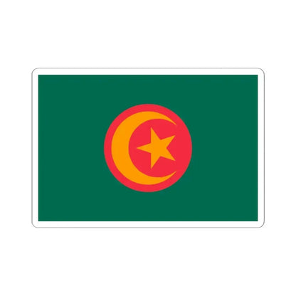 Flag of Bangladesh with crescent and star (Bangladesh) STICKER Vinyl Kiss-Cut Decal 6 Inch White - The Sticker Space