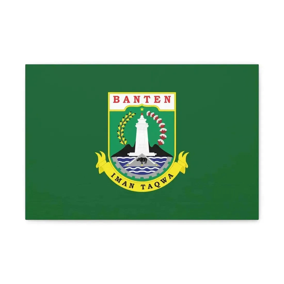 Flag of Banten Indonesia - Canvas Wall Art 18″ x 12″ 1.25" - The Sticker Space