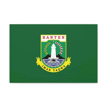 Flag of Banten Indonesia - Canvas Wall Art 18″ x 12″ 1.25" - The Sticker Space