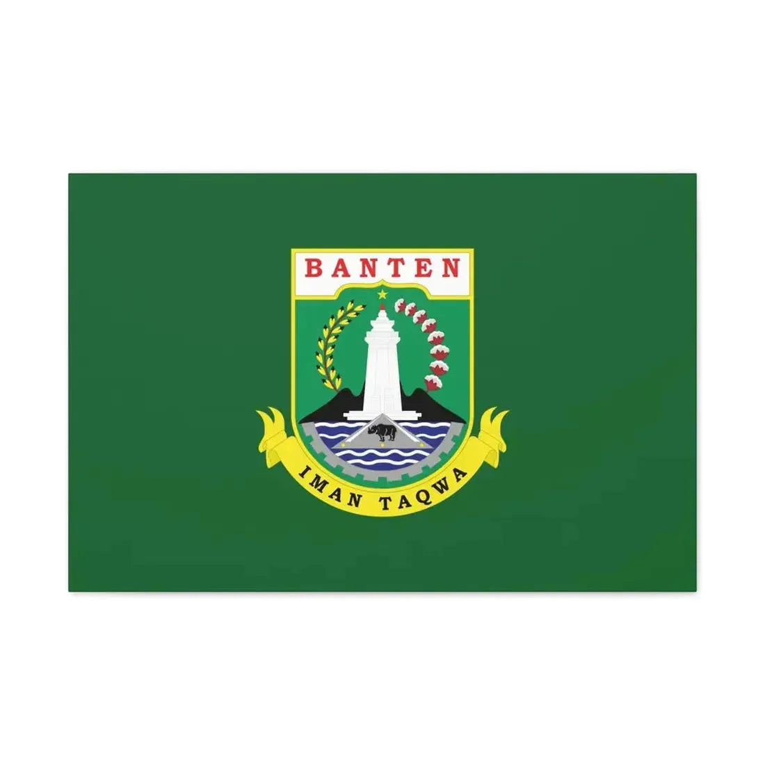 Flag of Banten Indonesia - Canvas Wall Art 30" x 20" 1.25" - The Sticker Space