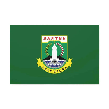 Flag of Banten Indonesia - Canvas Wall Art 36" x 24" 1.25" - The Sticker Space