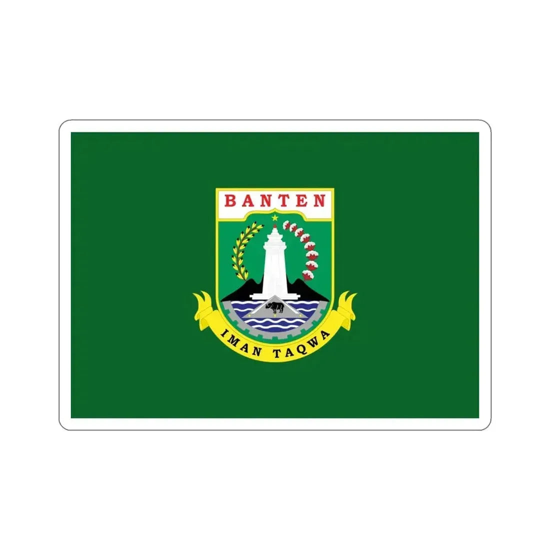 Flag of Banten Indonesia STICKER Vinyl Die-Cut Decal 4 Inch - The Sticker Space