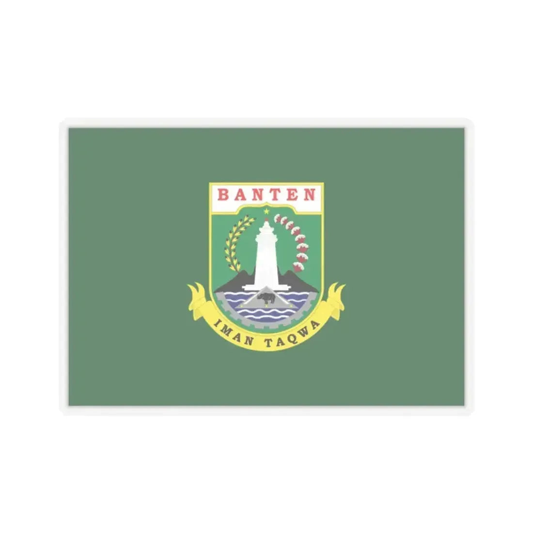 Flag of Banten Indonesia - STICKER Vinyl Kiss-Cut Decal 2 Inch Transparent - The Sticker Space