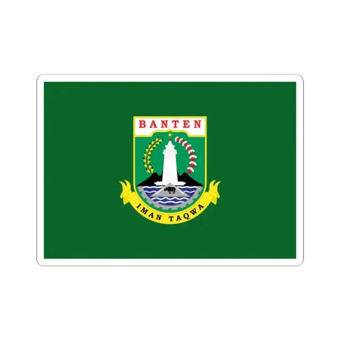 Flag of Banten Indonesia - STICKER Vinyl Kiss-Cut Decal 2 Inch White - The Sticker Space