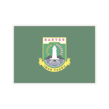 Flag of Banten Indonesia - STICKER Vinyl Kiss-Cut Decal 3 Inch Transparent - The Sticker Space