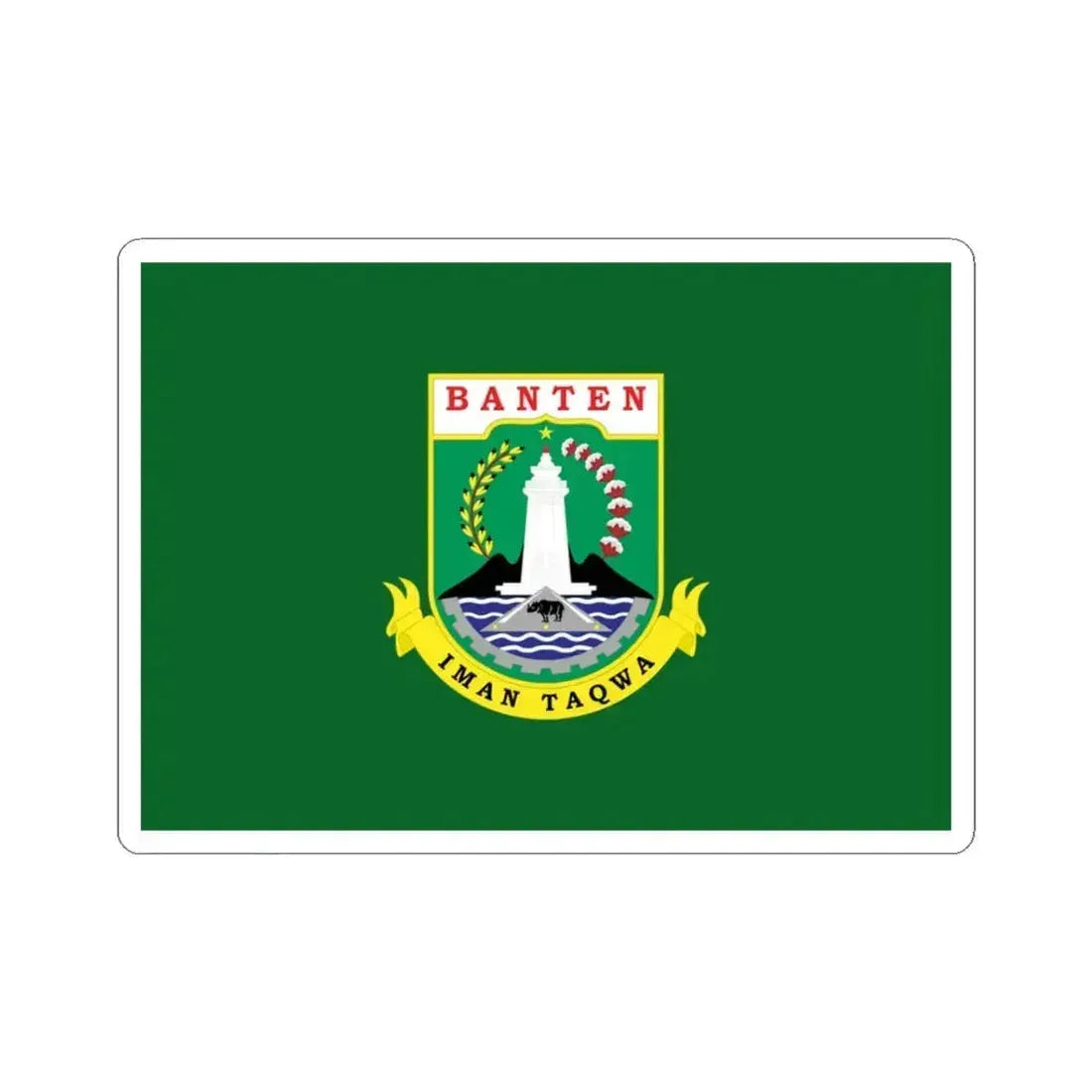 Flag of Banten Indonesia - STICKER Vinyl Kiss-Cut Decal 3 Inch White - The Sticker Space