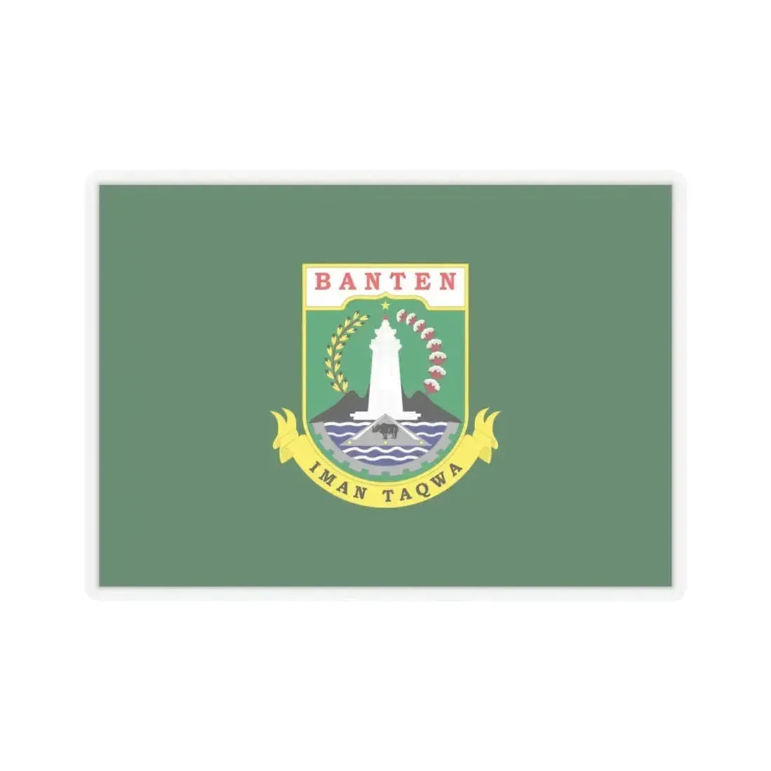 Flag of Banten Indonesia - STICKER Vinyl Kiss-Cut Decal 4 Inch Transparent - The Sticker Space