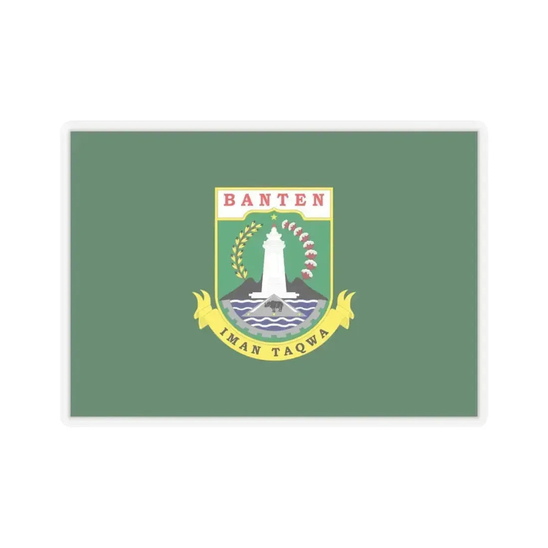 Flag of Banten Indonesia - STICKER Vinyl Kiss-Cut Decal 6 Inch Transparent - The Sticker Space