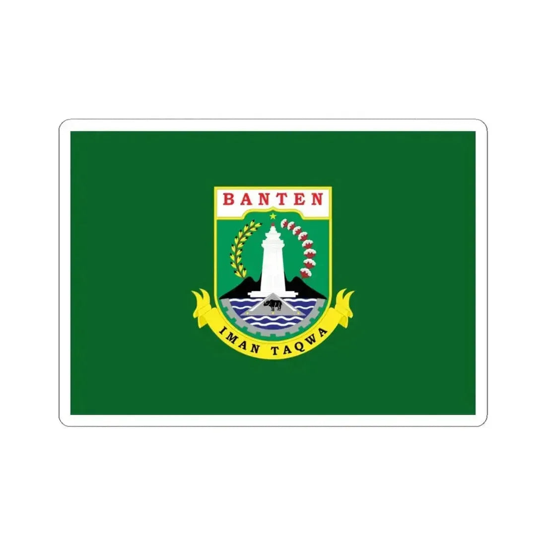 Flag of Banten Indonesia - STICKER Vinyl Kiss-Cut Decal 6 Inch White - The Sticker Space