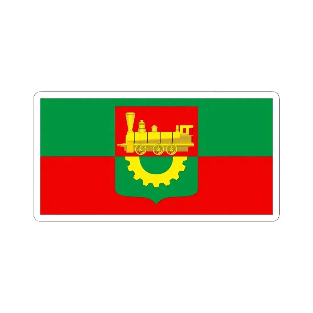 Flag of Baranavichy (Belarus) STICKER Vinyl Kiss-Cut Decal 4 Inch White - The Sticker Space