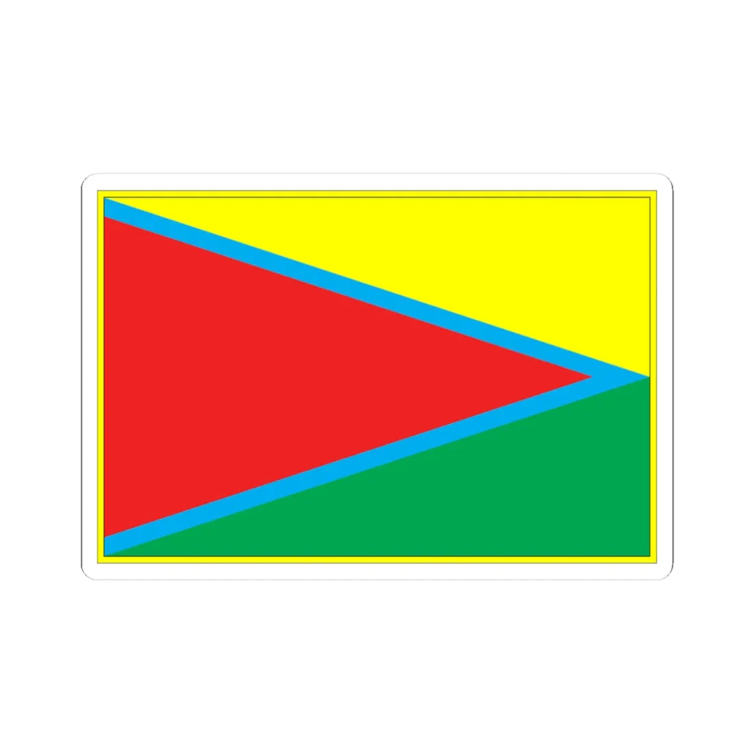 Flag of Baranivka raion (Ukraine) STICKER Vinyl Kiss-Cut Decal 3 Inch White - The Sticker Space