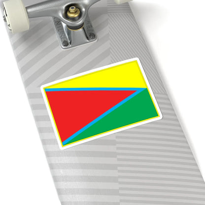 Flag of Baranivka raion (Ukraine) STICKER Vinyl Kiss-Cut Decal - The Sticker Space