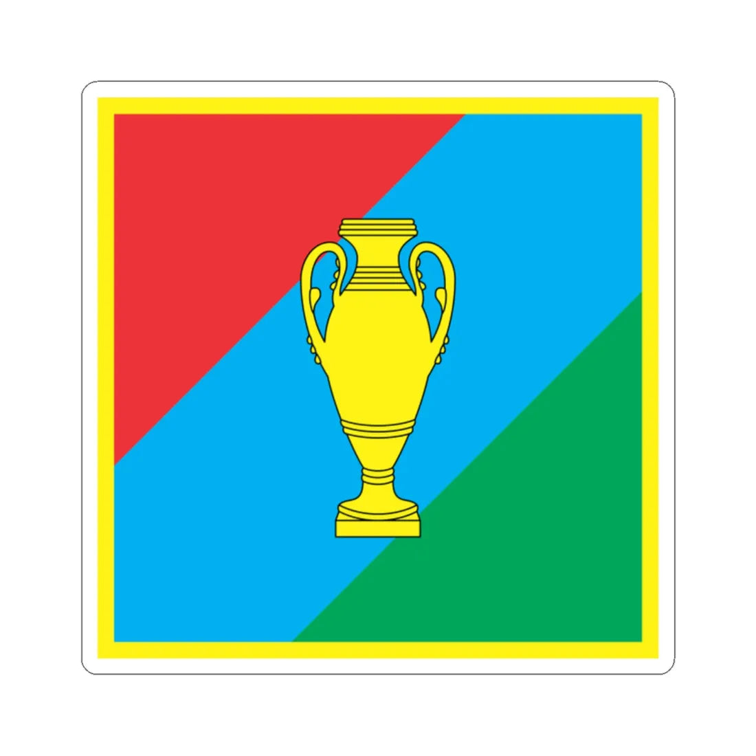 Flag of Baranivka (Ukraine) STICKER Vinyl Kiss-Cut Decal 2 Inch White - The Sticker Space