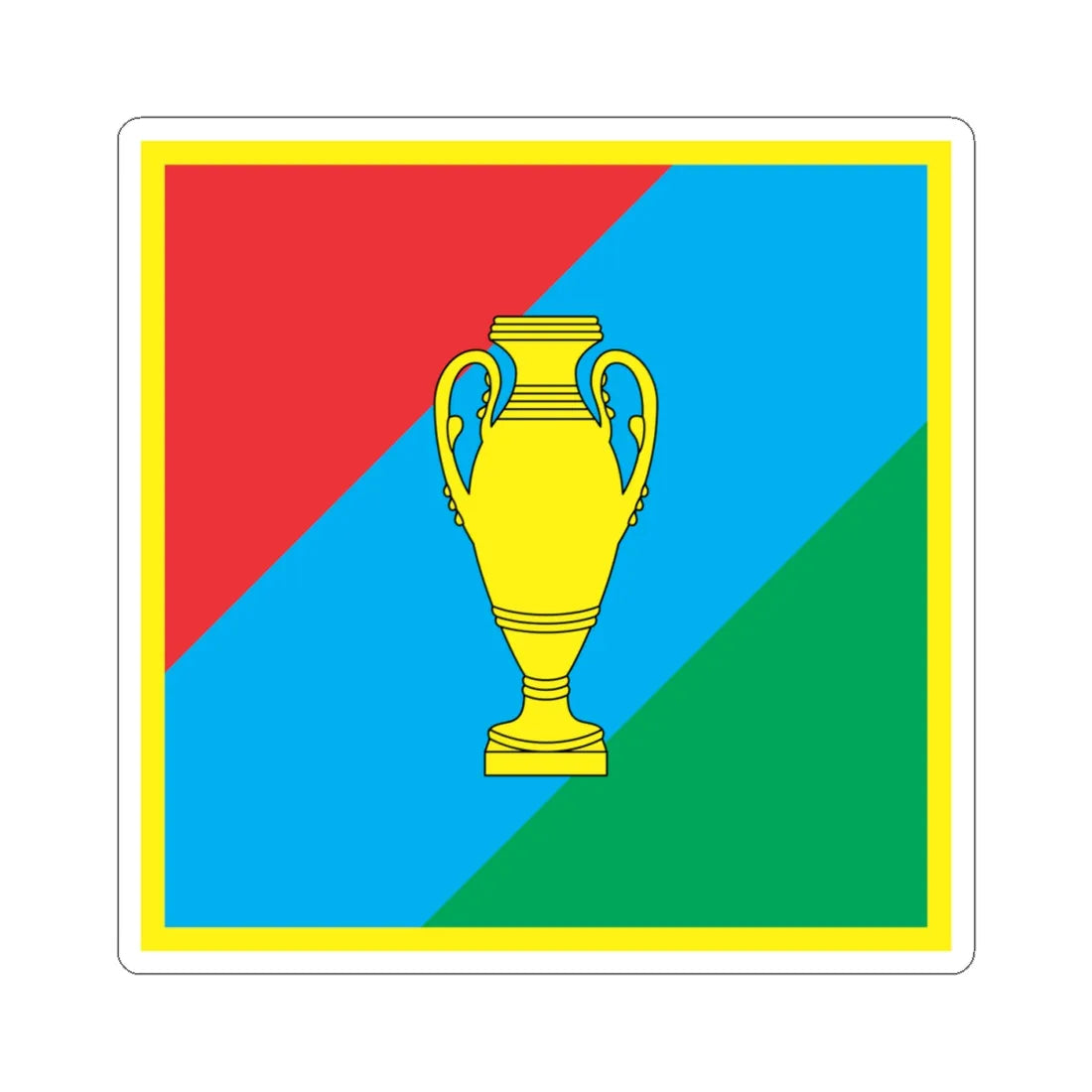 Flag of Baranivka (Ukraine) STICKER Vinyl Kiss-Cut Decal 4 Inch White - The Sticker Space