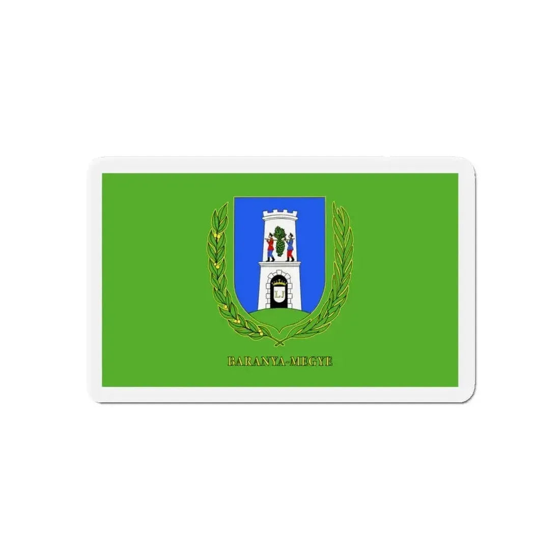 Flag of Baranya County Hungary - Refrigerator Magnet - The Sticker Space