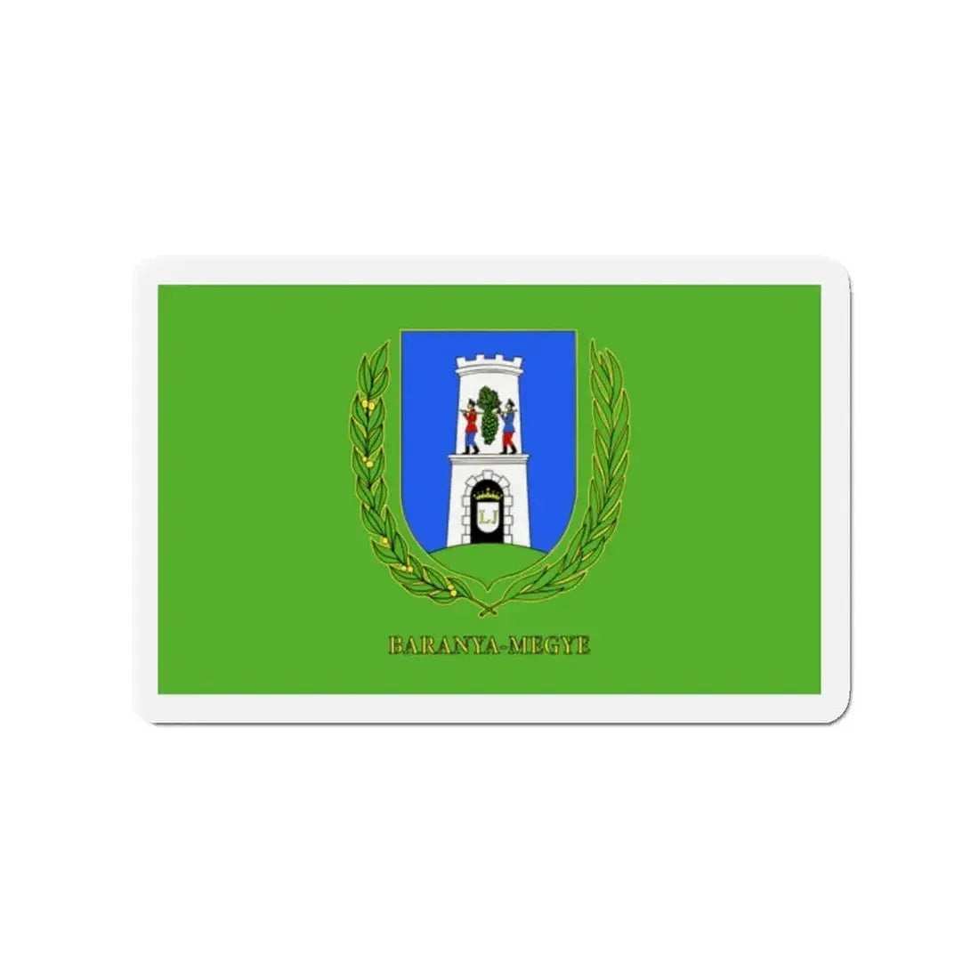 Flag of Baranya County Hungary - Refrigerator Magnet - The Sticker Space