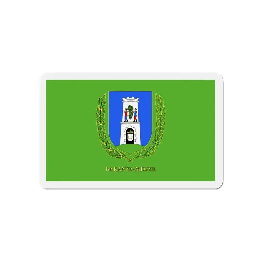 Flag of Baranya County Hungary - Refrigerator Magnet - The Sticker Space