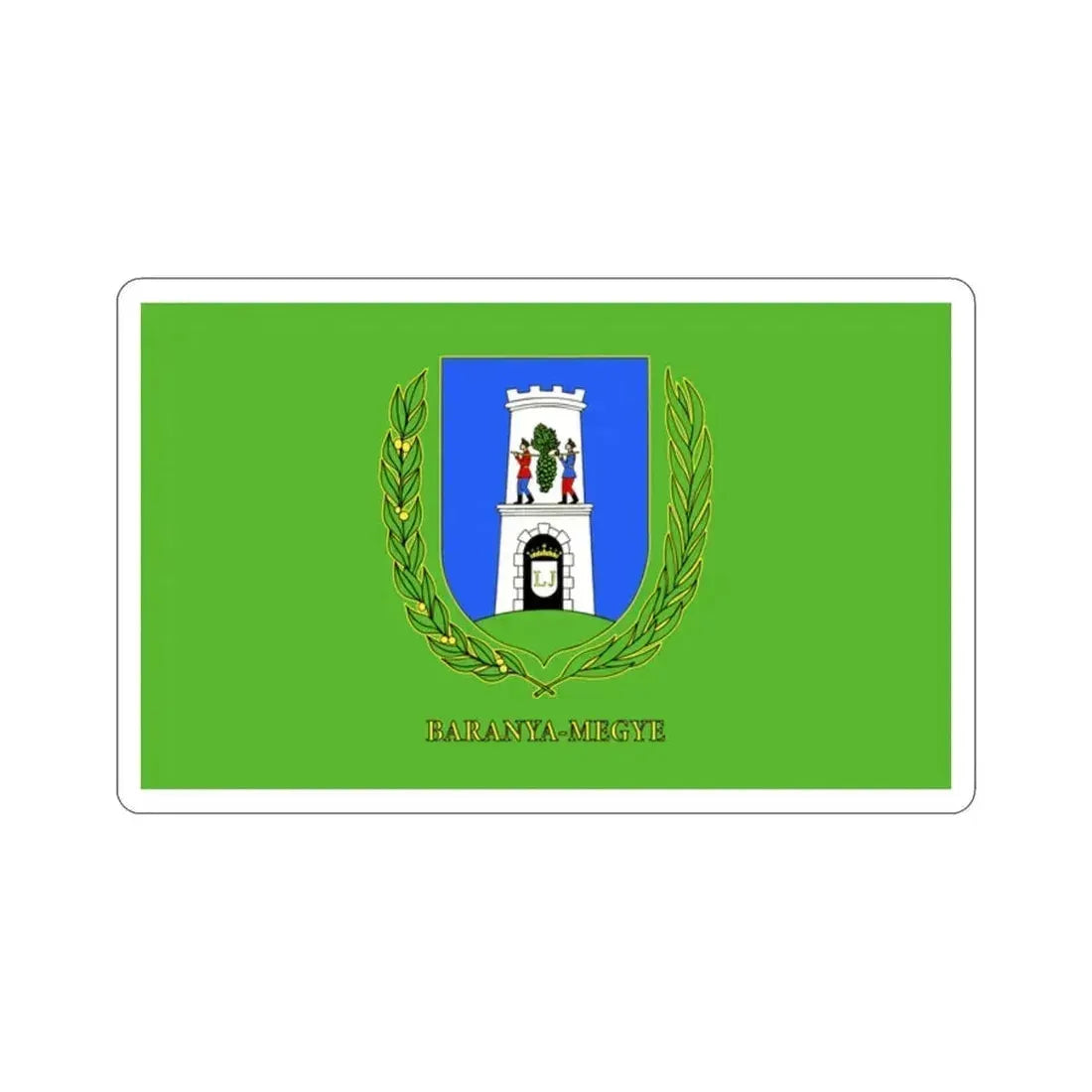 Flag of Baranya County Hungary STICKER Vinyl Die-Cut Decal 2 Inch - The Sticker Space