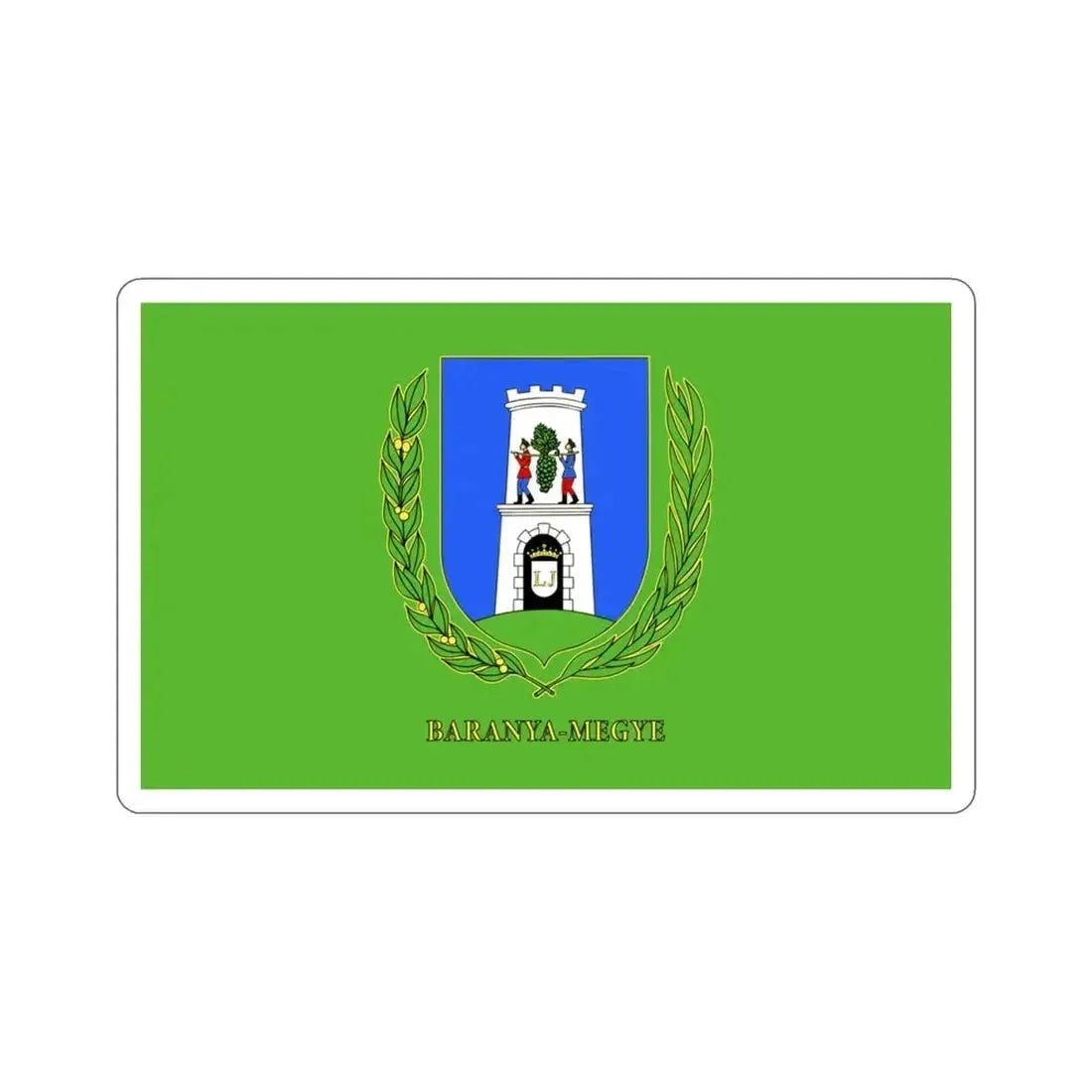 Flag of Baranya County Hungary STICKER Vinyl Die-Cut Decal 3 Inch - The Sticker Space