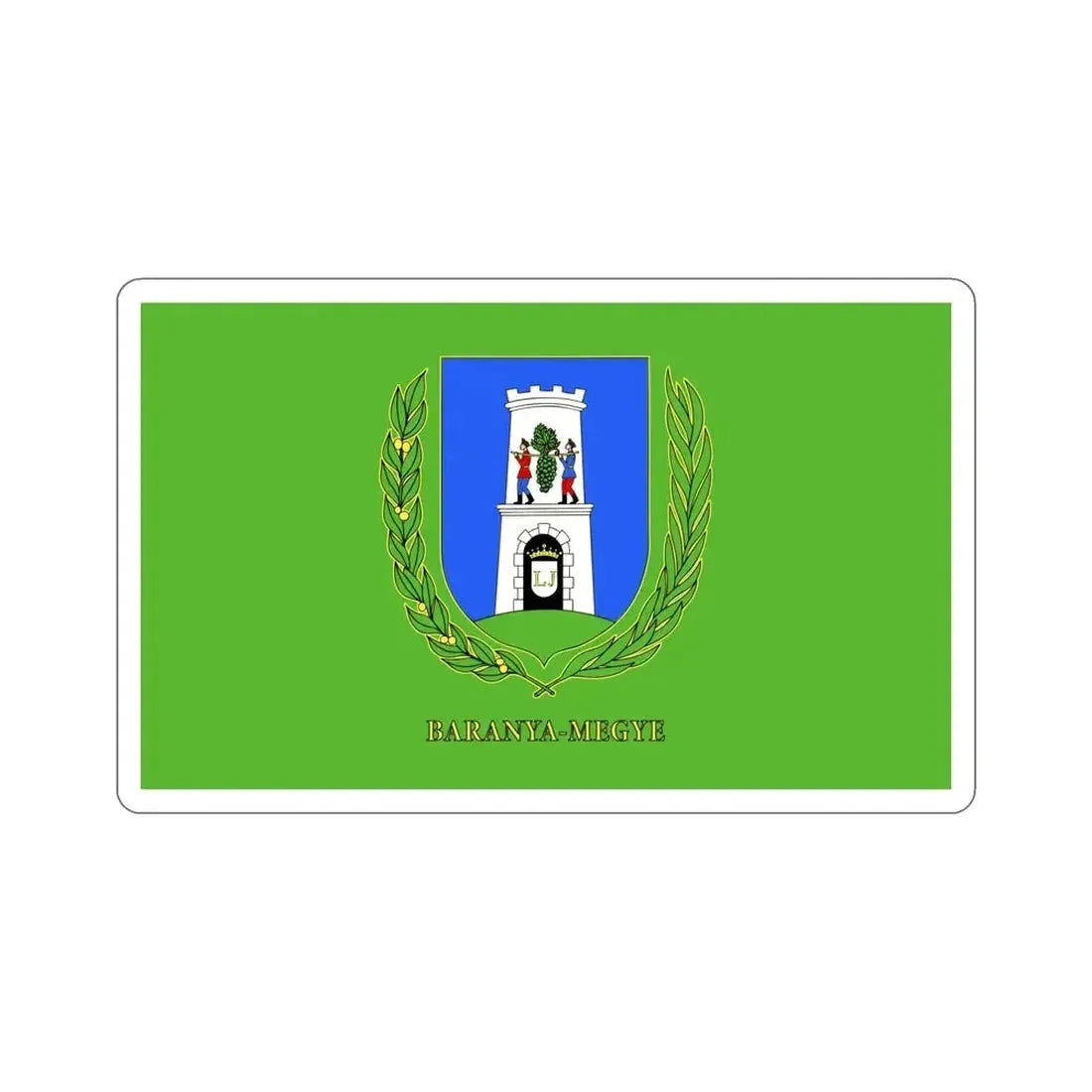 Flag of Baranya County Hungary STICKER Vinyl Die-Cut Decal - The Sticker Space