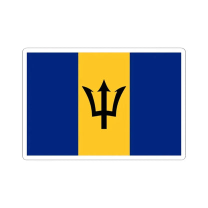 Flag of Barbados (Barbados) STICKER Vinyl Kiss-Cut Decal 2 Inch White - The Sticker Space