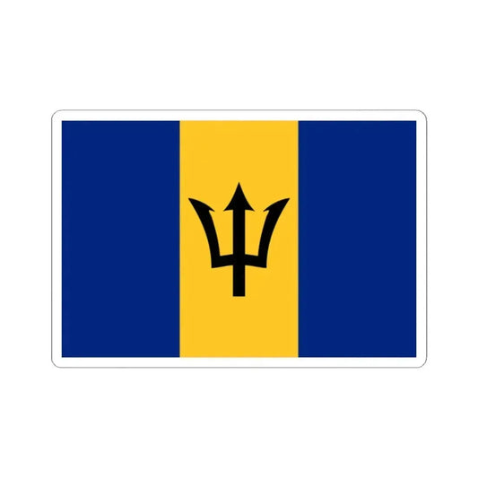 Flag of Barbados (Barbados) STICKER Vinyl Kiss-Cut Decal 2 Inch White - The Sticker Space