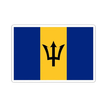 Flag of Barbados (Barbados) STICKER Vinyl Kiss-Cut Decal 3 Inch White - The Sticker Space