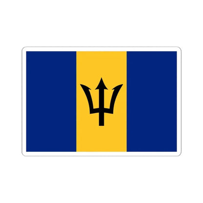Flag of Barbados (Barbados) STICKER Vinyl Kiss-Cut Decal 6 Inch White - The Sticker Space