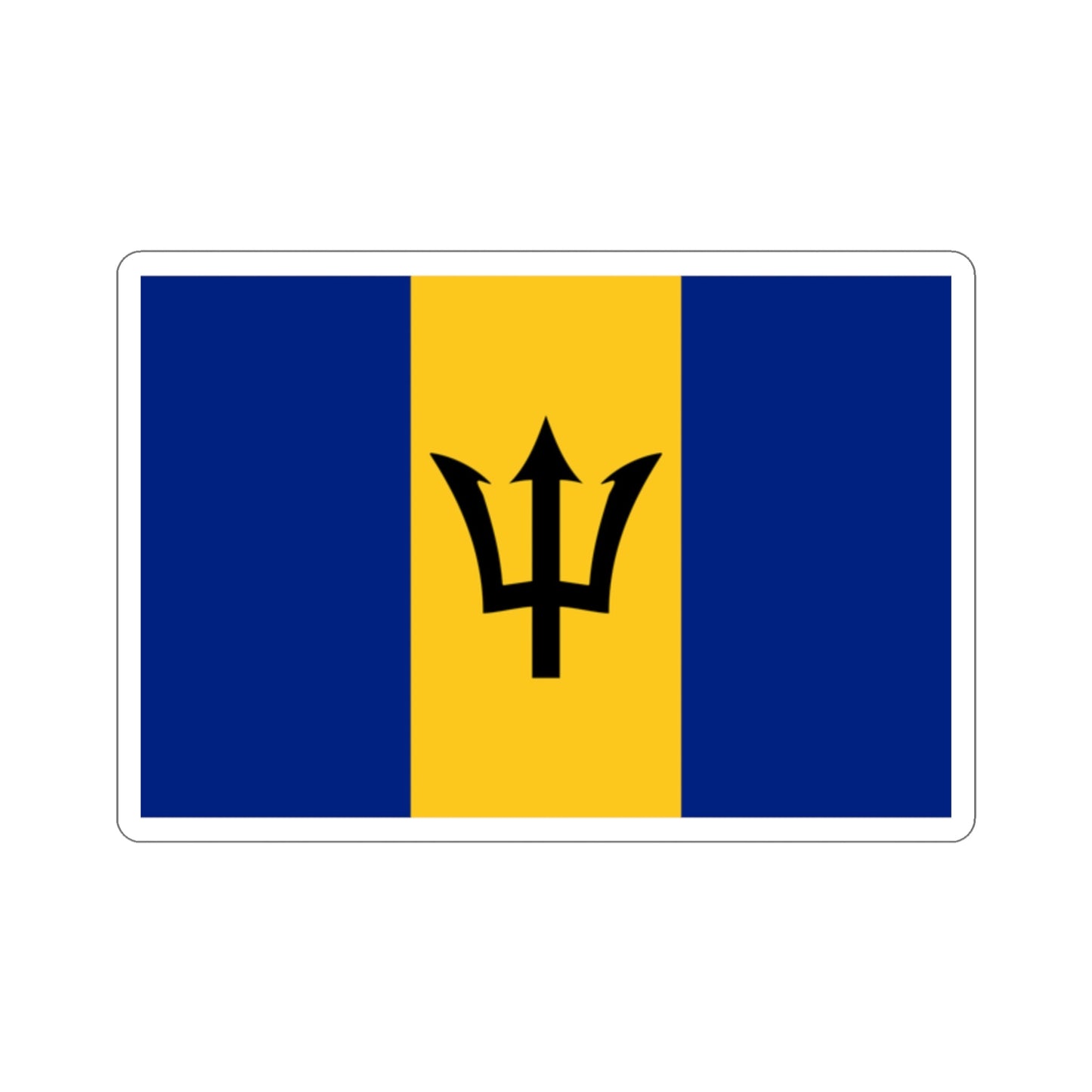 Flag of Barbados STICKER Vinyl Die-Cut Decal-2 Inch-The Sticker Space