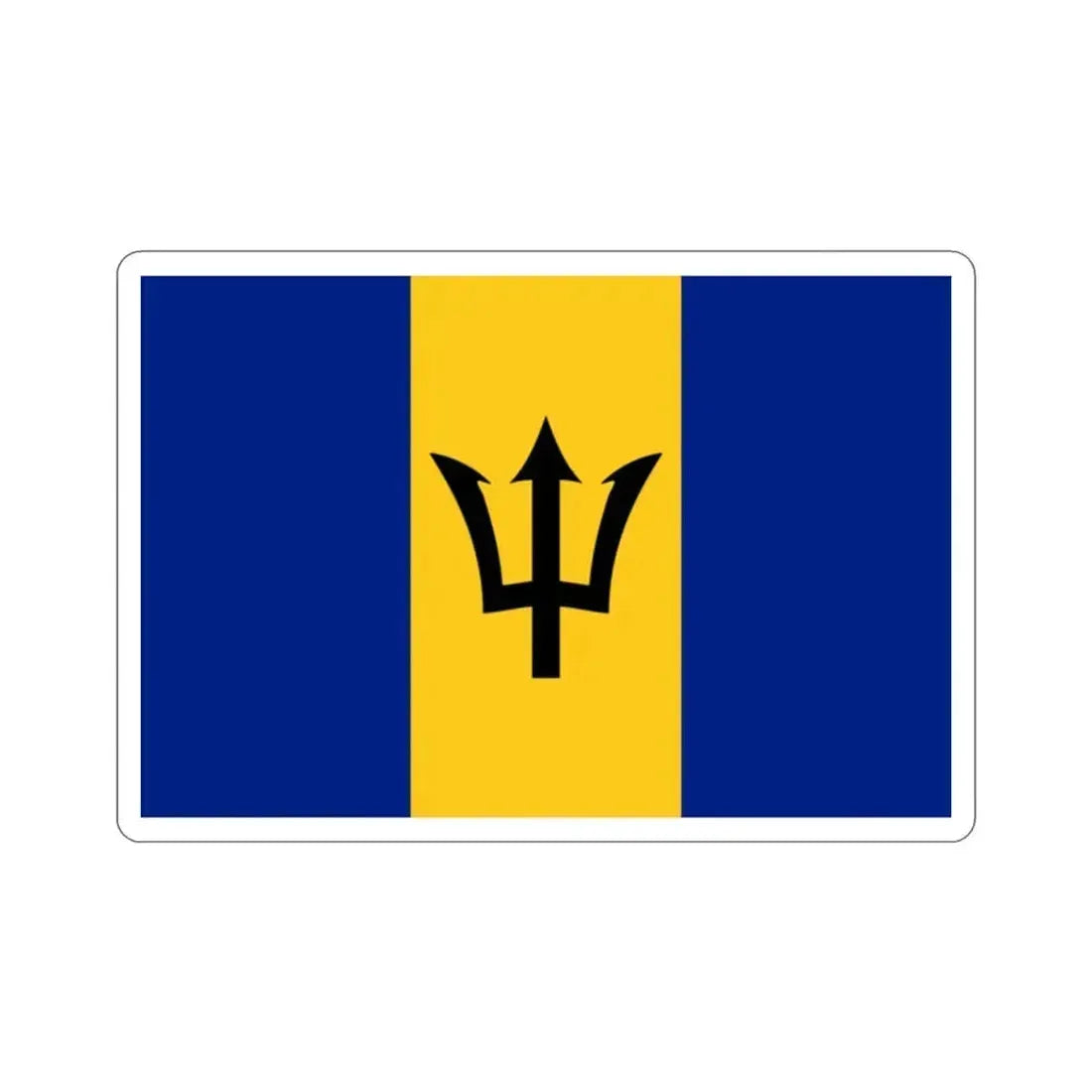 Flag of Barbados STICKER Vinyl Die-Cut Decal 2 Inch - The Sticker Space